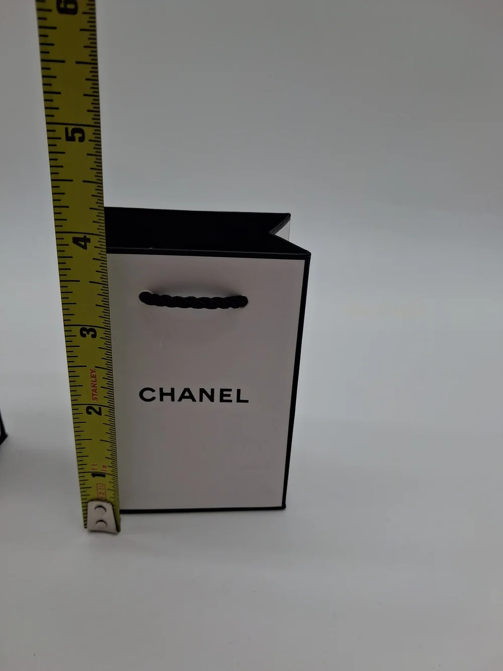 CHANEL Mini Shopping Gift Bags Pair White Black Boutique Packaging Set of 2